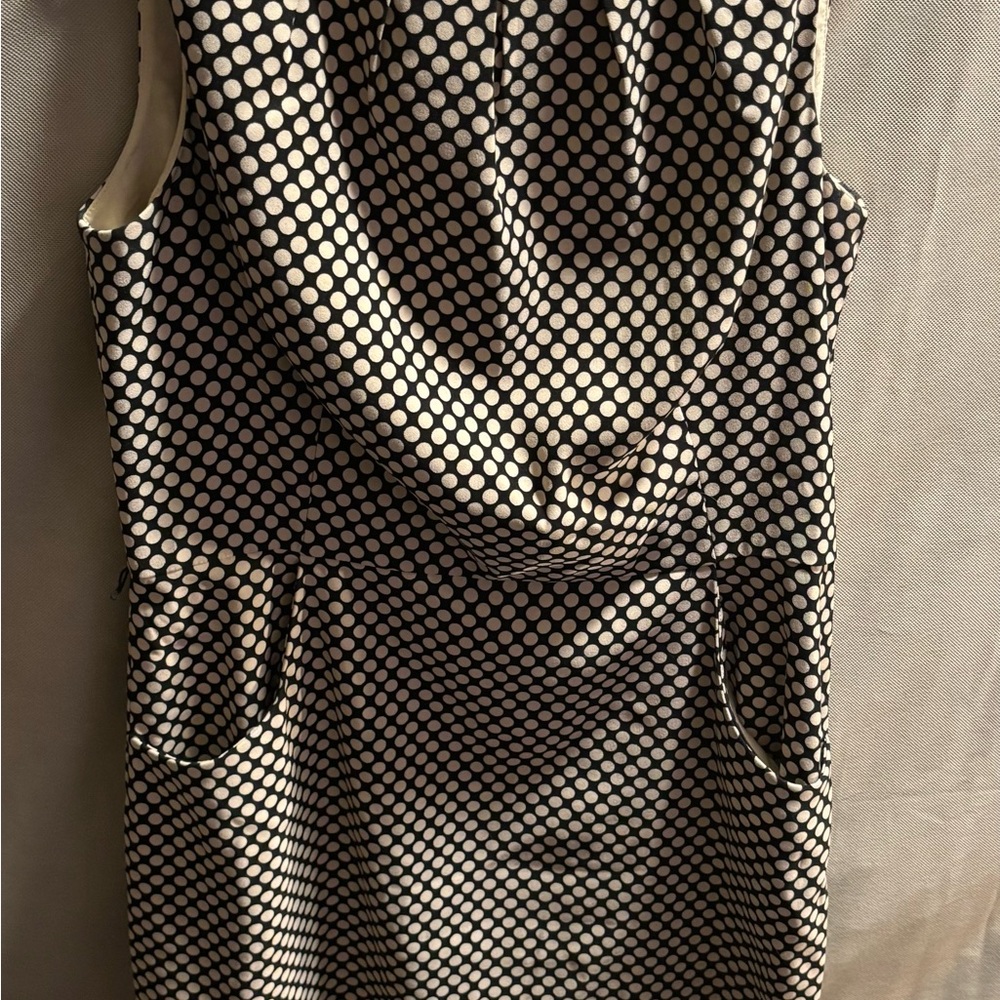 VTG Chaps Women's Polka DLLT Dress Size 14 Lined Career Office Party Casual 90s